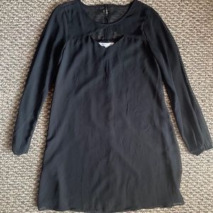 BCBGeneration Black Shift Dress with Cutout